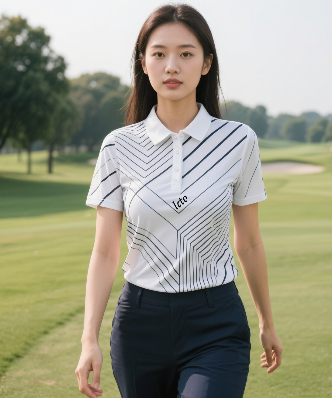 Custom-designed golf clothing solutions featuring branded polos and performance wear, tailored for startups and global brands to elevate their style and impact