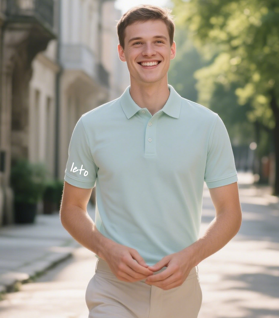 Custom golf apparel manufacturer showcasing stylish, personalized golf shirts and pants on the green, perfect for teams and professionals