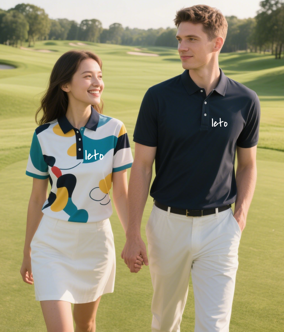 Couples golf shirts wholesale featuring stylish, matching, and performance-driven designs for brands and retailers