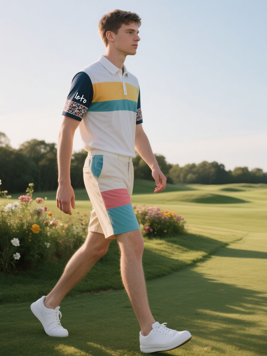 ISO 13934 standard 4-way stretch golf shirt offering durability, flexibility, and comfort for maximum performance on the course
