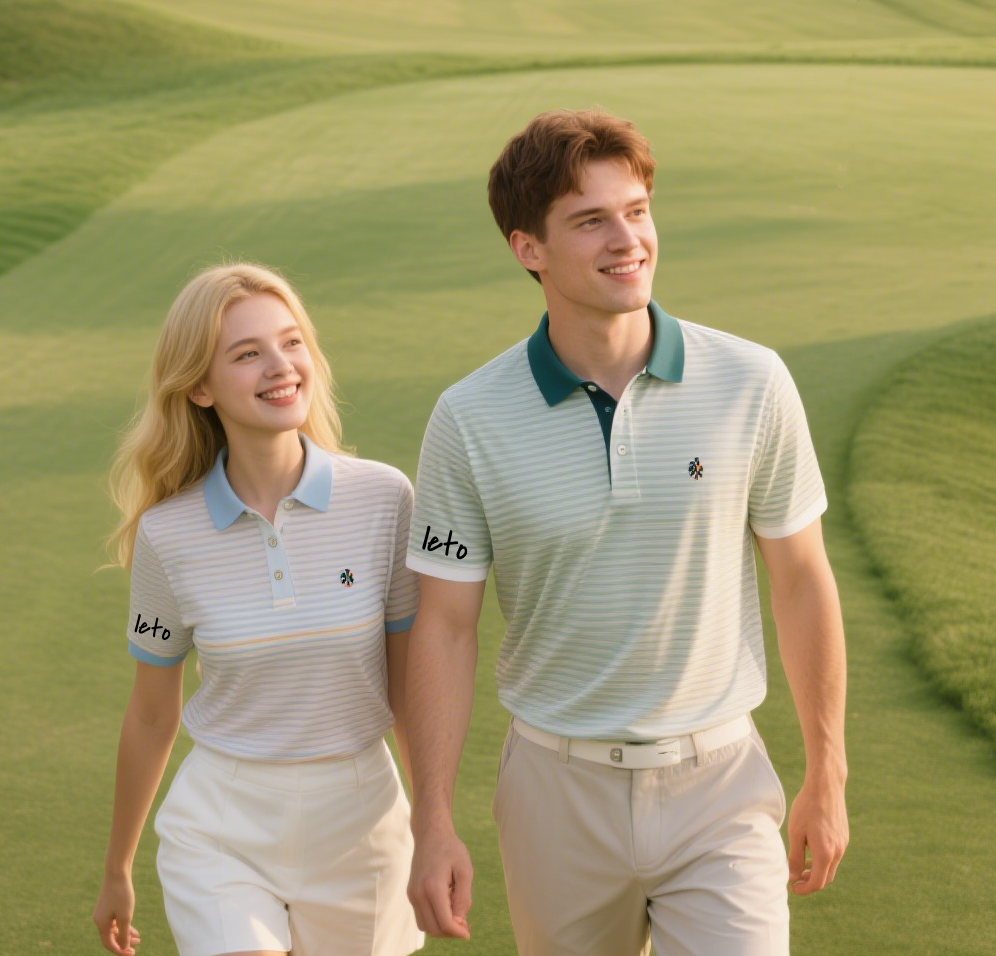 Funny couples' golf outfits featuring matching quirky designs, playful puns, and hilarious themes for a fun game day
