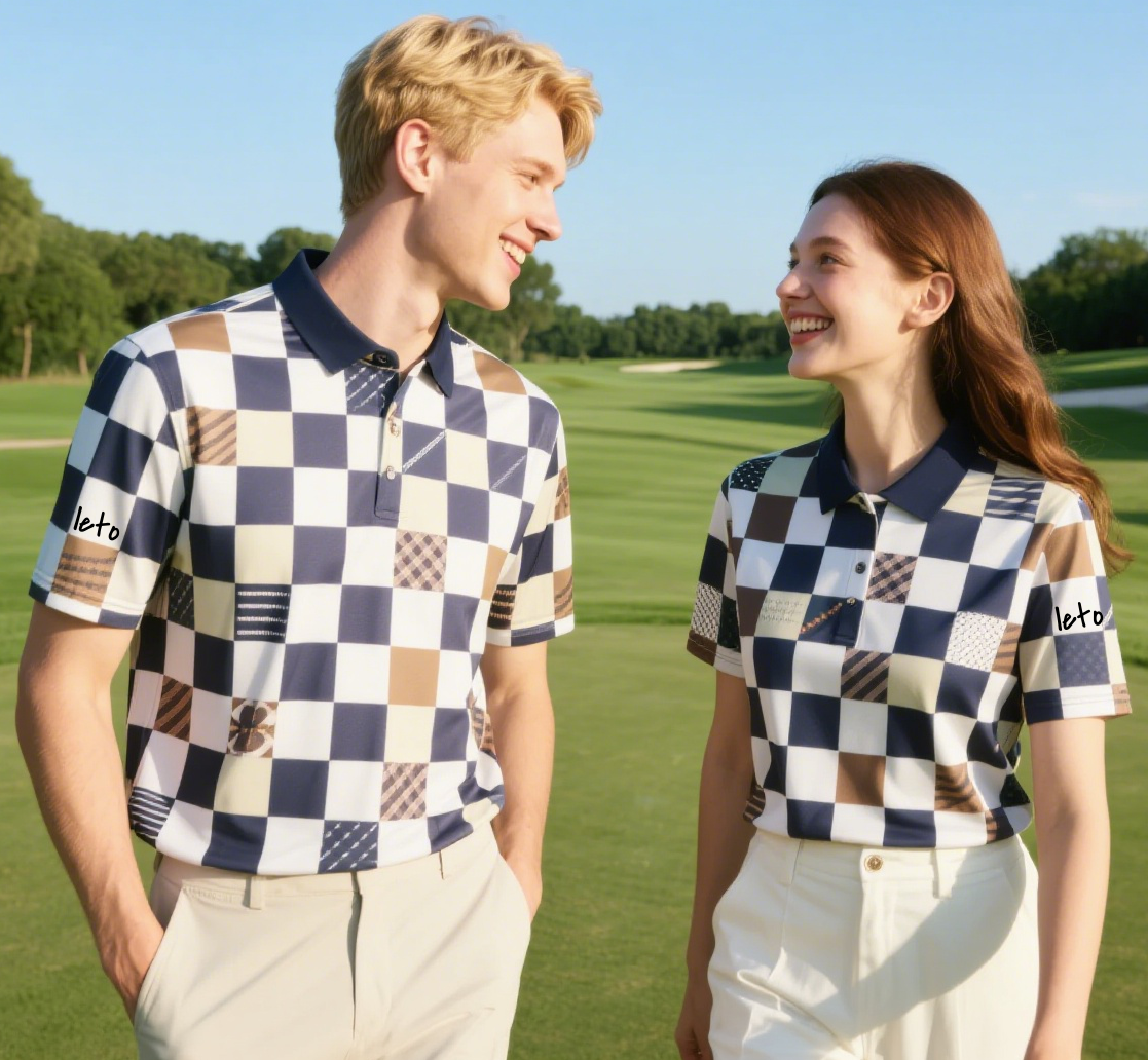A dynamic display of custom golf apparel featuring innovative designs, premium stitching, and bold colors, ready to transform your golfing style