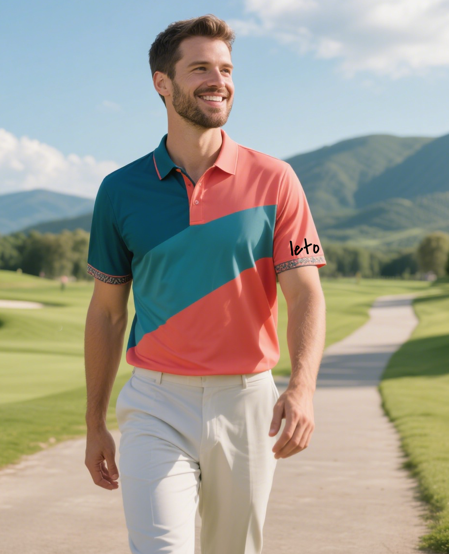 Sweat-resistant golf wear including moisture-wicking polos, quick-dry shorts, and breathable fabrics for tropical climates