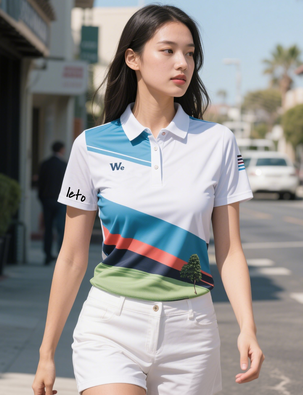 Close-up of women’s performance apparel, featuring sleek, moisture-wicking designs and flexible fabrics perfect for workouts, sports, and active lifestyles.