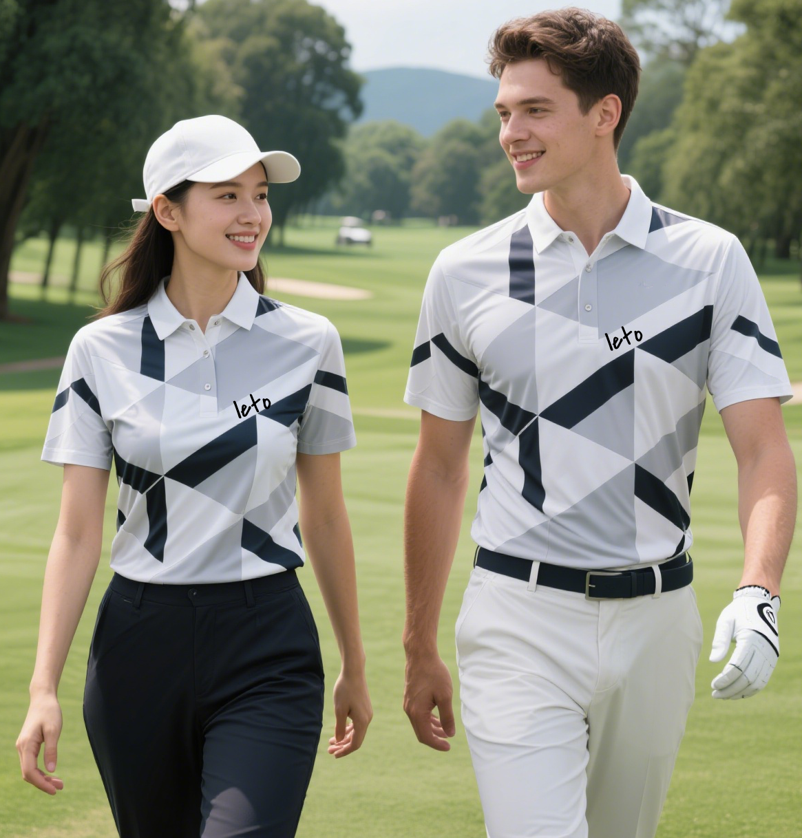 Personalized golf wear featuring custom logos, names, and designs for stylish and unique golf apparel
