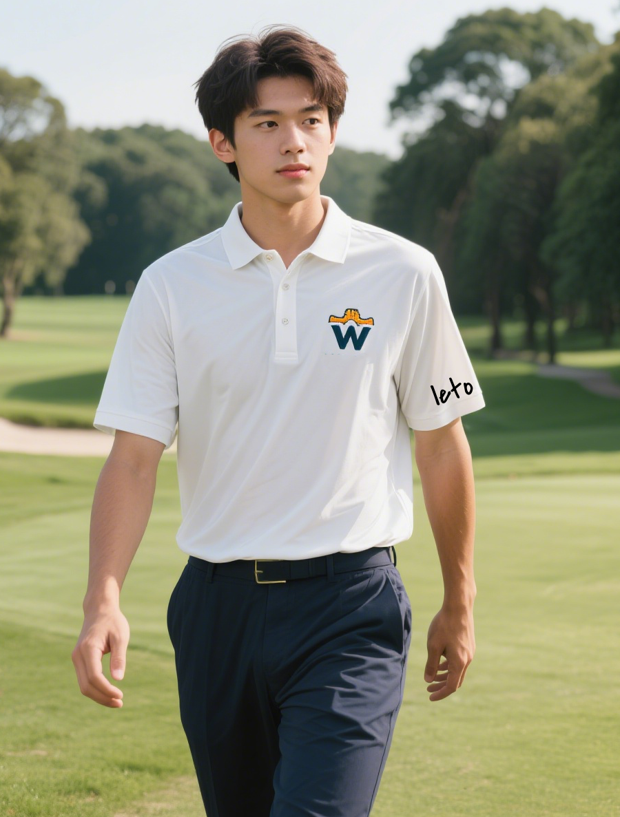 Custom embroidered golf polo shirts with premium fabrics, personalized logos, and sharp, durable embroidery