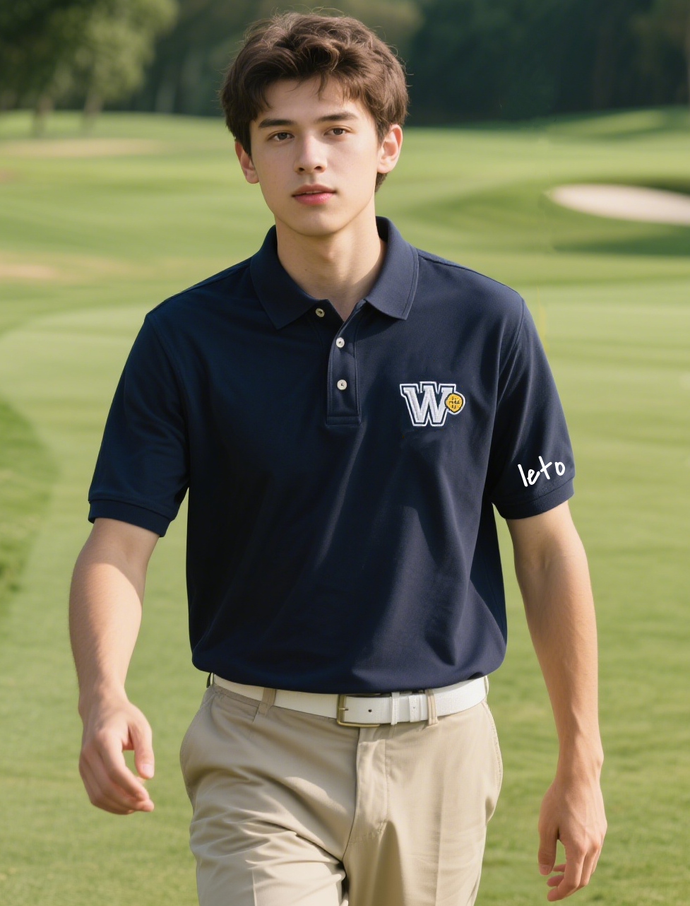 A sleek collection of golf clothing designed by Leto Golf Clothing Solutions, featuring premium fabrics, modern designs, and unmatched performance.