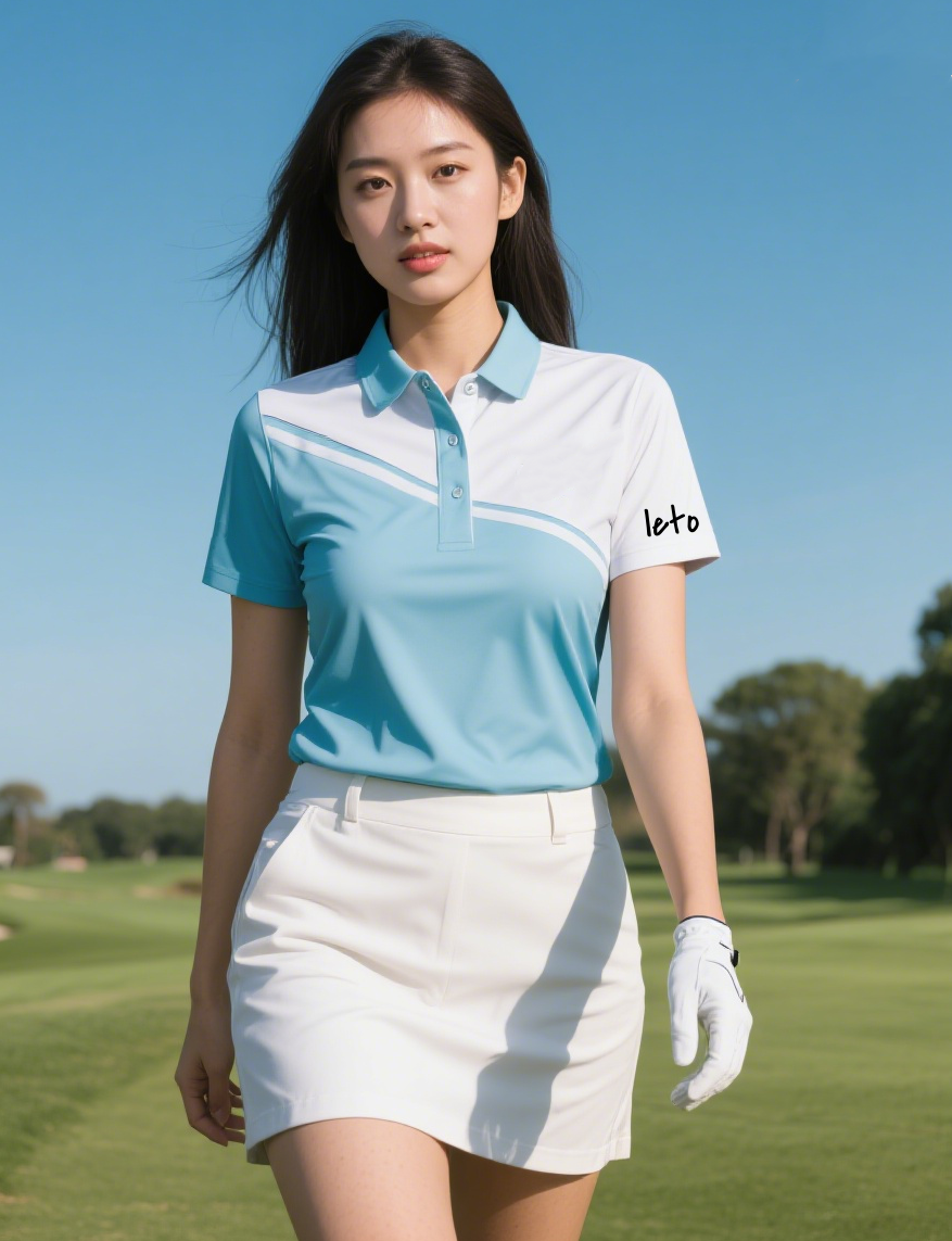 State-of-the-art machinery in a modern production facility, creating high-quality golf clothing with customized designs and logos for OEM/ODM services