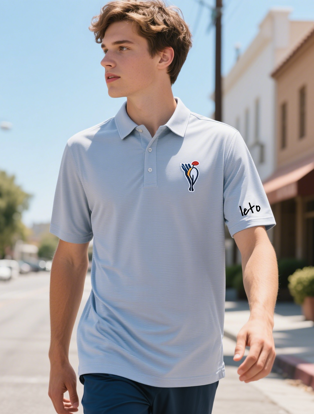 Custom-designed golf apparel produced with low MOQ, ideal for startups looking for personalized and flexible solutions