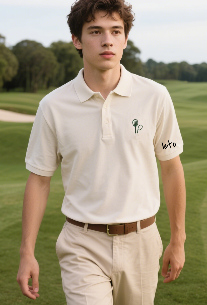 An elegant country club uniform redesign featuring a tailored blazer, crisp white shirt, and breathable slacks for a professional yet stylish look. Perfect for both staff and members