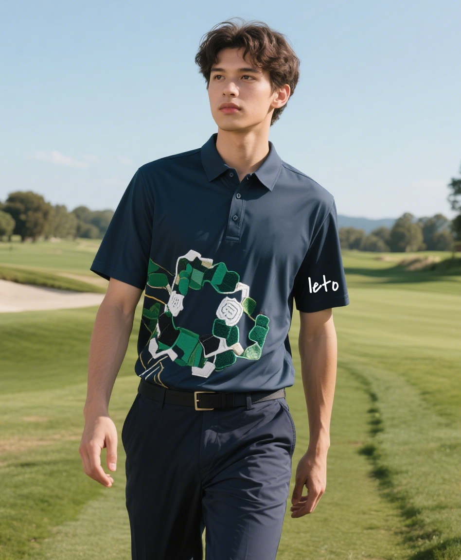 Innovative golf fashion combining modern style and high-performance features like moisture-wicking, UV protection, and stretchable fabrics
