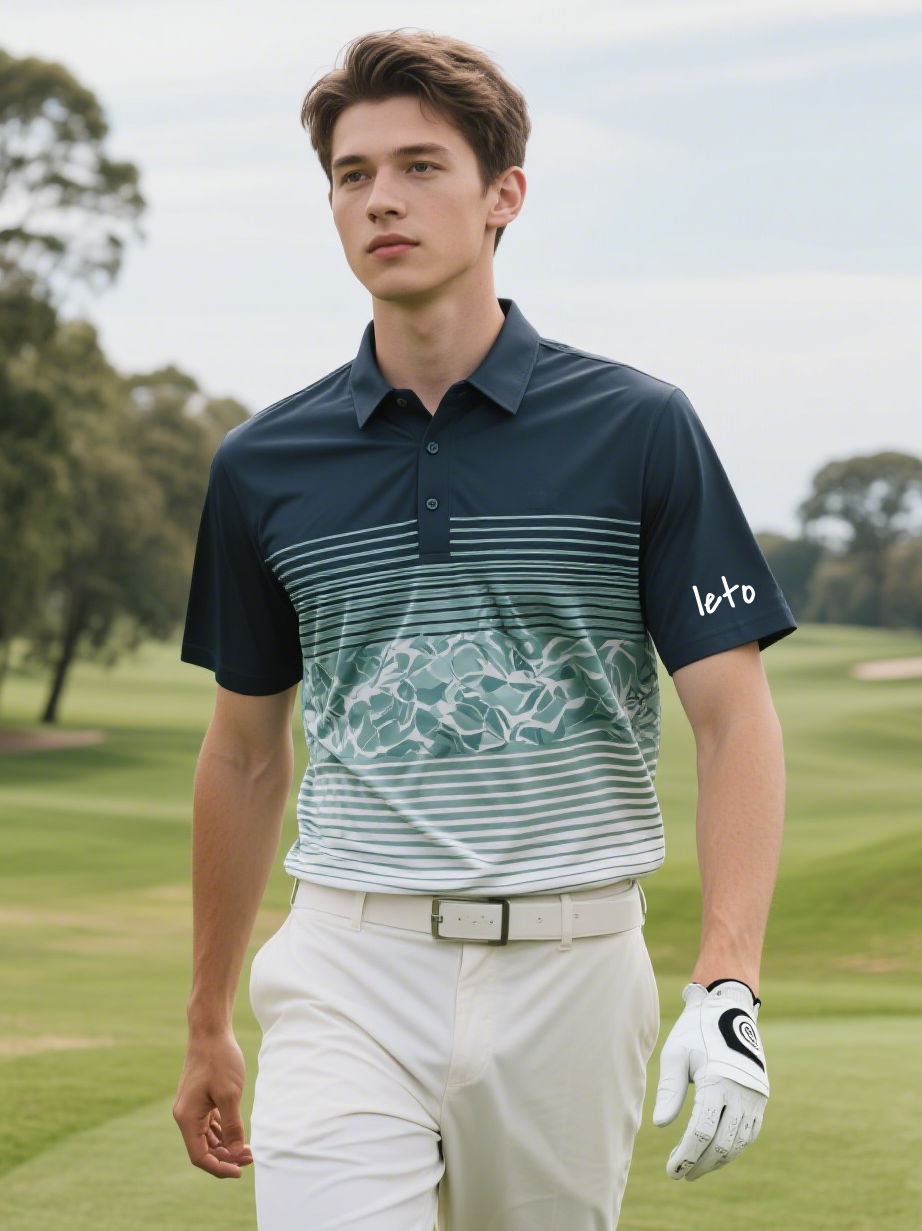  Custom-designed golf apparel produced with low MOQ, ideal for startups looking for personalized and flexible solutions