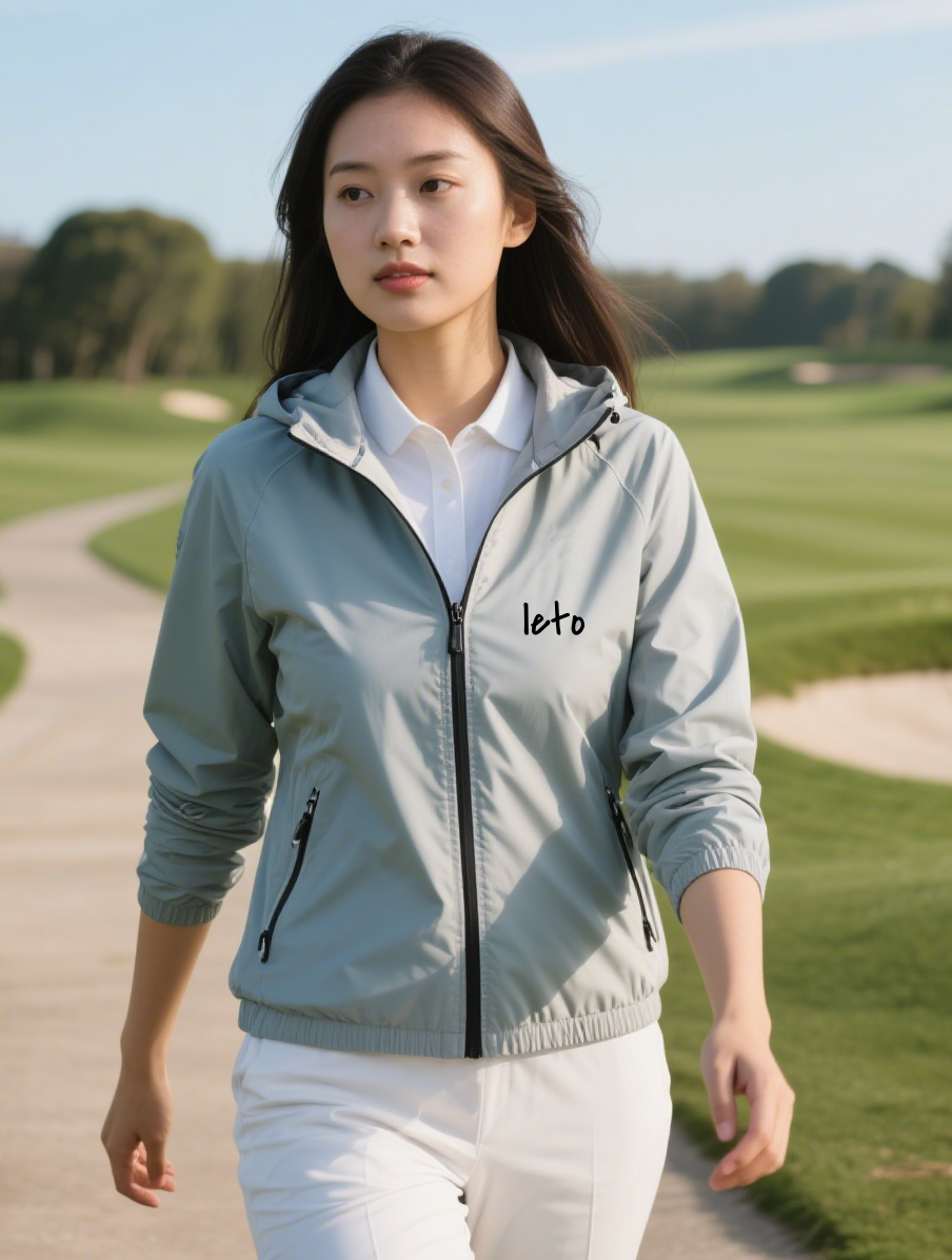 Golf apparel factory specializing in high-performance polos, pants, and jackets with custom design and sustainable production options