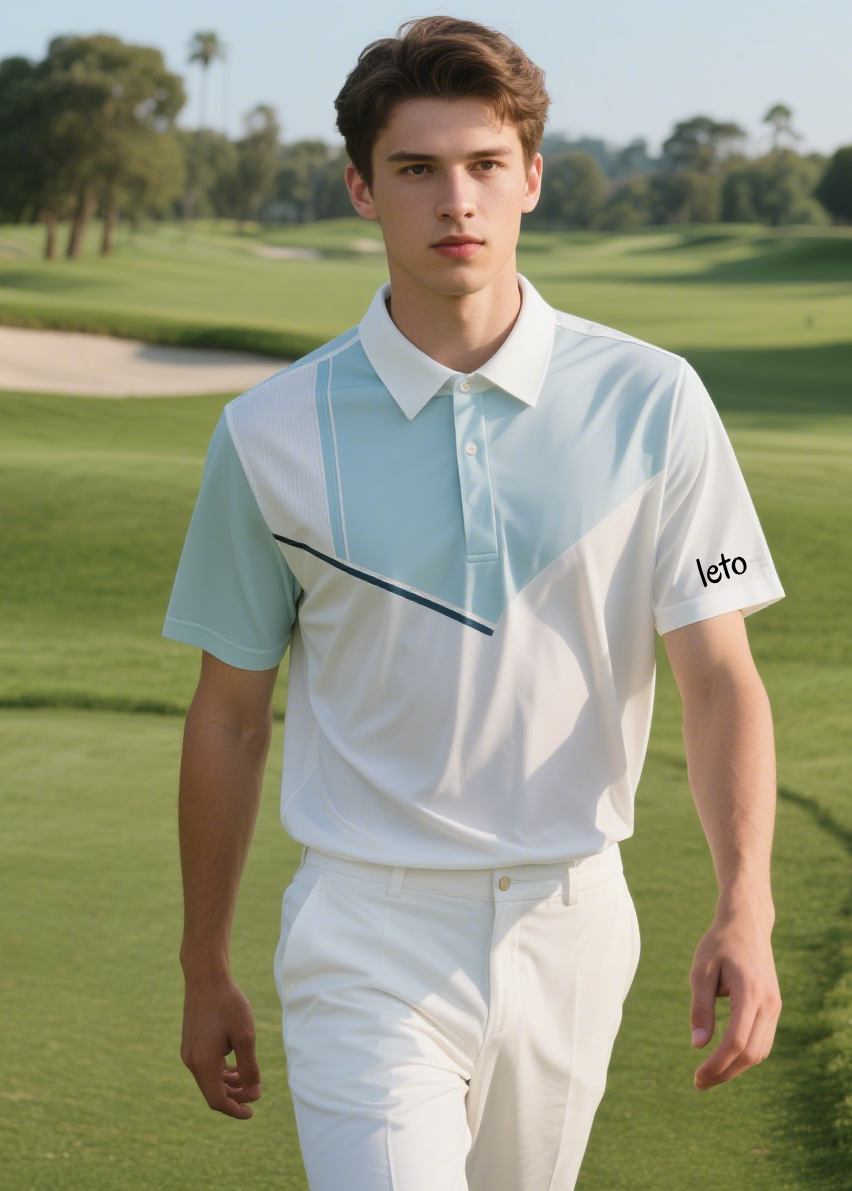 Innovative and future-forward golf clothing featuring smart fabrics, sleek designs, and sustainable technology for modern golfers