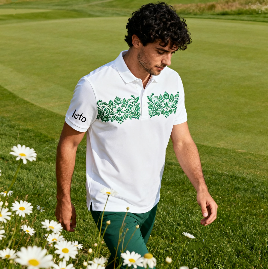 Sustainable golf apparel made with eco-friendly materials and ethical practices, blending style and responsibility for the modern golfer.