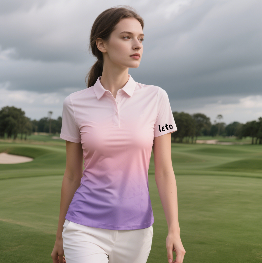 A stylish and cute golf outfit for ladies, featuring a chic skirt and polo shirt, perfect for looking fashionable and feeling comfortable on the golf course