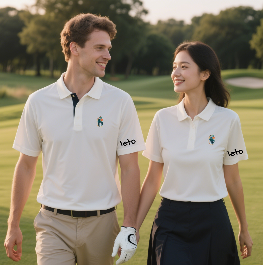 Custom golf wear manufacturing offering personalized designs, logo embroidery, and premium production tailored for your brand