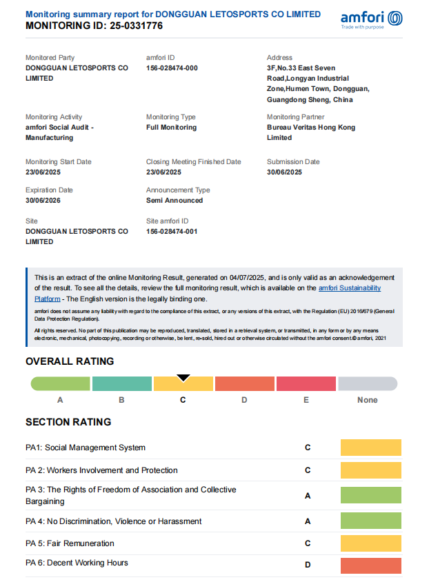 BSCI-audited golf wear factory offering premium-quality apparel with ethical and sustainable production practices.